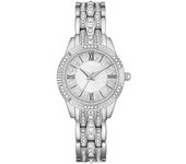 Reloj para mujer con concha y piedras brillantes, movimiento de cuarzo, correa de brazalete, un reloj de lujo para la mujer
