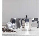 Cecotec Cafetera Italiana Mokclassic 1200 Shiny. Cafetera de Aluminio, Para toda cocina, 12 Tazas de Cafe