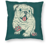 Home Pillowcase Office Decor Cushion Cover English Bulldog Print Pattern