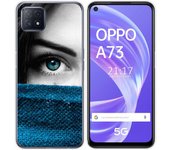 Tumundosmartphone Funda Gel Tpu para Oppo A73 5G diseño Ojo Dibujos