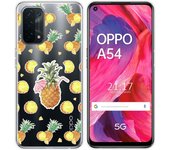 Tumundosmartphone Funda Gel Transparente para Oppo A54 5G / A74 5G diseño Piña Dibujos