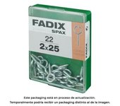FADIX Caja m 22 Unid. Hembrilla Cerrada Acero Zincado 2,0x25mm FADIX - 18018 Hembrilla cerrada Recambios y Accesorios Tornillos Hembrilla