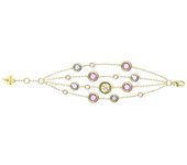 Guess Pulsera Mujer Petra De Acero Dorado, Rosa