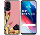Tumundosmartphone Funda Gel Tpu para Oppo Find X3 Lite 5G diseño Brochas Dibujos