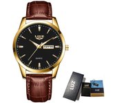 LIGE Fashion Luxury Quartz Man Watch Casual Classic Simple Leather Strap Men's Watches Waterproof Date Week Clocks Reloj Hombre