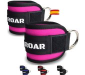 Roar® tobilleras polea, 2 tobilleras para gym, tobillera para maquina de polea, fat gripz pesas gluteos, maquina de gym pesas, tobillera para polea