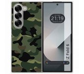 Tumundosmartphone Funda Carcasa Dura para Samsung Galaxy Z Fold 6 5G diseño Camuflaje Dibujos