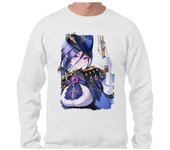 MERCHANDMANIA SUDADERA fanart policia tsundere juego anime sweatshirt videojuego pc