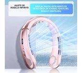 Fan 3000mA Portable Mini Hanging Neck Fan Bladeless Neckband Fan Digital Display Power Air Cooler USB Rechargeable Electric Fans
