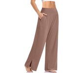 Women Yoga Pants Casual Summer Wide Leg High Waist Fitness Long Trousers Exercise Running Jogging Female Sports Flare Pants