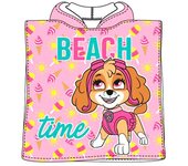 Poncho Playa Piscina Infantil Patrulla Canina 55x110cm de microfibra para niños