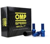 Set Tuercas OMP 27 mm Azul 20 uds M12 x 1,25