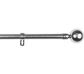 Barra de Acero Sencilla Forja Universal Extensible, Barra de Cortinas Decorativa Extensible de Acero ideal para Salón, Comedor, Habitación, Oficina- Bola