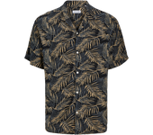 Jack & Jones Jeff Tropical Camisa Color Negro - Fresca Y Ligera
