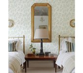 Muestra DIN A4 de Papel pintado vinílico ecológico con hojas de helecho gris y verde lima - Kimberly 682407 de GAULAN