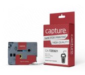 capture 9mm x 8m Black on Yellow Tape, TZE621