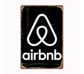 Vintage Airbnb Logo 1 Metal Plaque Poster Wall Decor Cinema Living Room Mural Funny Tin Sign Kitchen Bedroom Cafe Bar Pub Living