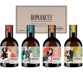 ROMANCES de Moral | Aceite de Oliva Virgen Extra. Botellas 250ml. X 4uds. (Variedades Arbequina, Picual, Coupage y Ecológico) | Nueva Cosecha 2023/2024 | Mejor AOVE de Calatrava | AOVE Gourmet Aceitunas Seleccionadas, Venta Directa y Producción Limitada