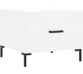 vidaXL Mesa de centro madera de ingeniería 50x50x40 cm Blanco, Negro, Blanco brillante Mesita de Salón o Comedor o Auxiliar Mesa de Café Meuble Salón