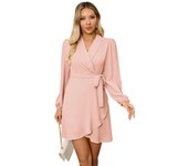 New solid color in long sleeved dress with G a Sales pleats, elegant and beautiful women's clothing, Y2K X fashion party