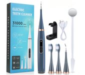 2 en 1Cepillo de Dientes Eléctrico Giratorio con 2 Cabezales  Recargable y espejo de boca, 5 Modos Limpieza Profunda