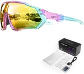 Gafas de Ciclismo Polarizadas con 1 Lente O 5 Lentes Intercambiables TR90 Gafas de Sol Deportivas Mujeres Hombres K9408