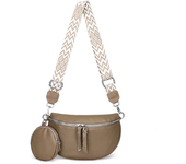 Bolso de pecho de cuero genuino de lujo para mujer, bolso cruzado de cuero de vaca de alta calidad con monedero pequeño, bolsos