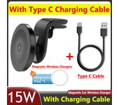15W Magnetic Wireless Charger Car Air Vent Stand Phone Holder Fast Charging Station For Magsafe iPhone 14 13 12 Pro Max mini