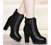 Botas Cortas De Mujer, Nuevas Botas Cortas De Otoño E Invierno, Botas De Mujer De Tacón Alto Con Plataforma
