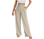 Wide Leg Woman Trousers With Pockets Comfortable Stretch Autumn Suit Pants for Women Classic Trends 2025 Vintage Harajuku Slacks