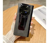 Phone Case For VIVO X Fold 3 High-end Business Nappa Stripe Holster For X Fold3 With Glass Front Film