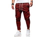 Pantalones Deportivos Cargo Hombre Pantalones para Correr Pantalón para Ejercicio Casual Cintura Elástica con Cordón Multibolsillo para Fitness