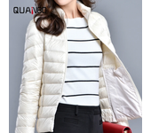 Women Spring Jacket Fashion Short Ultra Lightweight Packable Puffer Coats 15 Colors Female Down Warm Korean Slim Fit Parkas 5XL