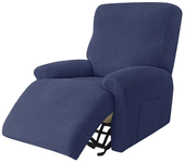 Funda de sofá reclinable, silla perezosa, funda de cojín de Color sólido, funda de sofá de 1/2/3/4 asientos, sofá con textura de hoja impermeable