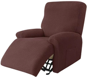 Funda de sofá reclinable, silla perezosa, funda de cojín de Color sólido, funda de sofá de 1/2/3/4 asientos, sofá con textura de hoja impermeable
