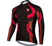 KRAKEN OCTOPUS Men's Fleece Zip Up Long Sleeve Warm Cycling Jersey, MTB High Quality Maillot Bike Shirt Mountain Bicycle Clothin