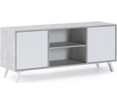 Salón | 57 x 140 x 40 cm | Indicado para TV de 32/40/50/55/60" | Modelo Wind 140 | Puccini | 2 Puertas Abatibles Color Gris