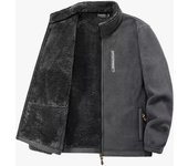 Men's warm thick fleece jacket, fashionable turtleneck coat, classic casual soft shell jacket, autumn and winter, 2024