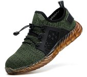 ZAPATOS DE TRABAJO antigolpes para hombre, calzado de seguridad ligero y transpirable con protección, antipinchazos, Verano