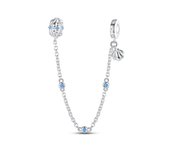 925 Sterling Silver Ocean Elements Shell Safety Chain Beads Fit Pandora Original Bracelet Charms Beads Women's Jewelry Gift