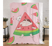 Crayon Shins Chan Kawaii Blanket for Sofa Decoration Custom Blankets Characters Knitted Plaid Microfiber Bedding Beach Towel