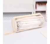 PVC Transparent Pencil Case Standing Dirt Resistant Large Capacity Pencil Bag Multi-functional Korean Style Zipper Pencil Case