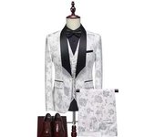 803-3 men's wedding party three piece set tailcoat