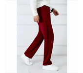 Pantalones de chándal informales para hombre, pantalón básico a rayas, recto, color rojo vino, para correr, trabajo