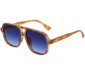 Gafas de sol retro de doble haz Gafas de sol de conducción de montura grande para hombres