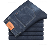 Pantalones hombre, vaqueros, algodón elástico, 3 colores, informal, verano 2024