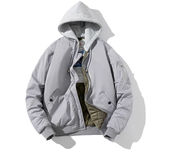 Men Bomber Jacket Women Solid Autumn Winter Pilot Jacket Fashion Vintage Hooded Baseball Coat Casual Windbreak Red Pink