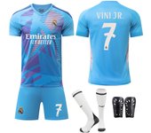 Children 2324 Real Madrid Home Jersey No. 9 Mbappe 5 Bellingham 7 Vinicius Football Uniform Sports Men's Suit