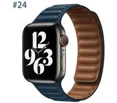 Applicable to Official Leather Strap for Watch Band 45mm 46mm 42mm 44mm 40mm Magnetic Loop Links Bracelet iWatch 49mm 10 9 8 7 6