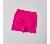 Women Crossover Waist Yoga Shorts Sport Shorts Gym Shorts Workout Running High Waist Shorts Push Up Hip Seamless Fitness Shorts